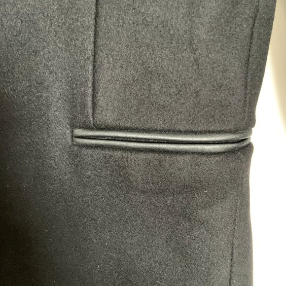 Women's The Kooples Black Wool Cashmere Blend Structured Coat Size 36 - Picture 5 of 16